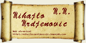 Mihajlo Mrđenović vizit kartica